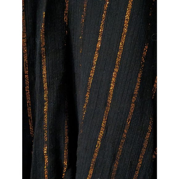 Women's Armani Exchange Black & Orange Striped Short Sleeve Dress Size 12 - Picture 6 of 9